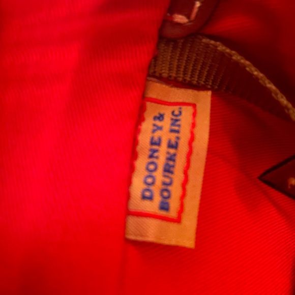 Dooney & Bourke Darcy Satchel. Elephant/Grey/Mushroom and Brown Leather Bag - Picture 6 of 7